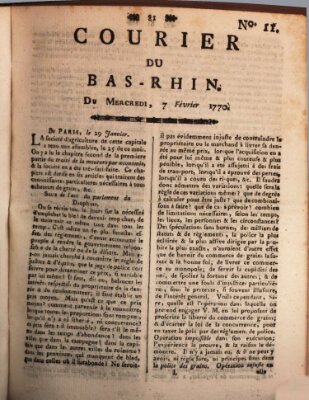 Courier du Bas-Rhin Mittwoch 7. Februar 1770