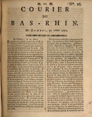 Courier du Bas-Rhin Samstag 30. März 1771