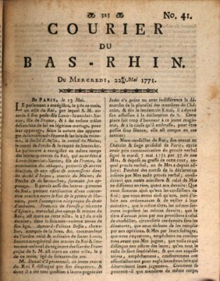 Courier du Bas-Rhin Mittwoch 22. Mai 1771