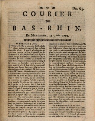 Courier du Bas-Rhin Mittwoch 12. August 1772