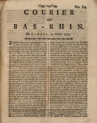 Courier du Bas-Rhin Samstag 17. Oktober 1772