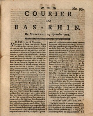 Courier du Bas-Rhin Mittwoch 25. November 1772