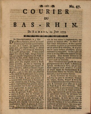 Courier du Bas-Rhin Samstag 12. Juni 1773