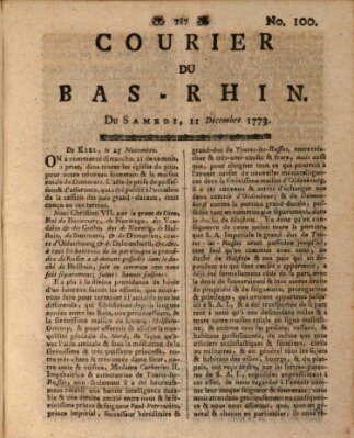 Courier du Bas-Rhin Samstag 11. Dezember 1773
