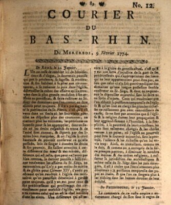 Courier du Bas-Rhin Mittwoch 9. Februar 1774