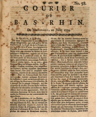 Courier du Bas-Rhin Mittwoch 20. Juli 1774