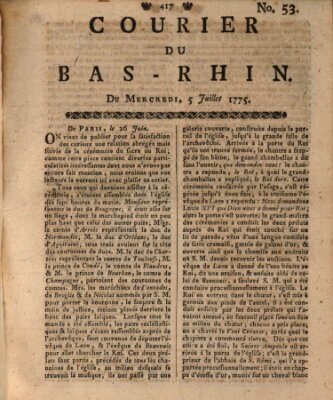 Courier du Bas-Rhin Mittwoch 5. Juli 1775