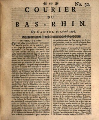 Courier du Bas-Rhin Samstag 13. April 1776