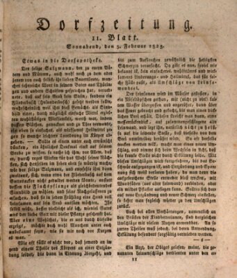 Dorfzeitung Samstag 5. Februar 1825