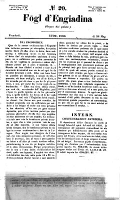 Fögl d'Engiadina Freitag 18. Mai 1860