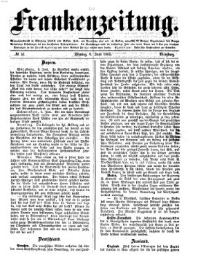 Frankenzeitung Montag 8. Juni 1863