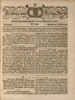 Der Friedens- u. Kriegs-Kurier (Nürnberger Friedens- und Kriegs-Kurier) Dienstag 22. Oktober 1822