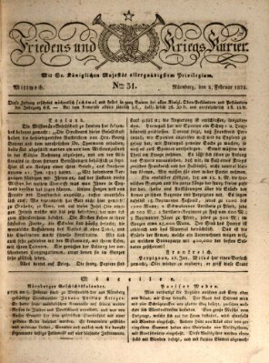 Der Friedens- u. Kriegs-Kurier (Nürnberger Friedens- und Kriegs-Kurier) Mittwoch 5. Februar 1823