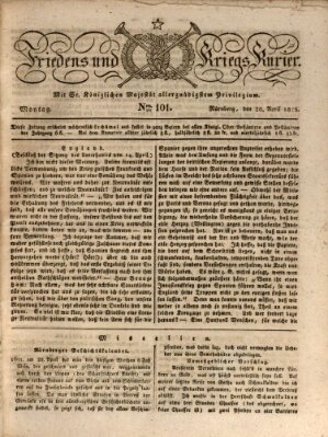 Der Friedens- u. Kriegs-Kurier (Nürnberger Friedens- und Kriegs-Kurier) Montag 28. April 1823