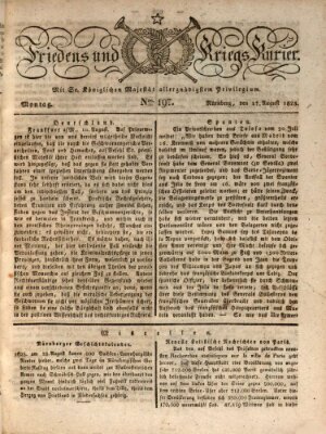 Der Friedens- u. Kriegs-Kurier (Nürnberger Friedens- und Kriegs-Kurier) Sonntag 17. August 1823