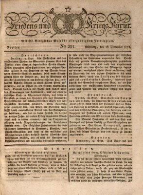 Der Friedens- u. Kriegs-Kurier (Nürnberger Friedens- und Kriegs-Kurier) Freitag 26. September 1823