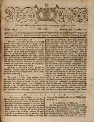 Der Friedens- u. Kriegs-Kurier (Nürnberger Friedens- und Kriegs-Kurier) Donnerstag 14. Oktober 1824