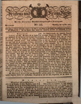 Der Friedens- u. Kriegs-Kurier (Nürnberger Friedens- und Kriegs-Kurier) Mittwoch 29. Dezember 1824