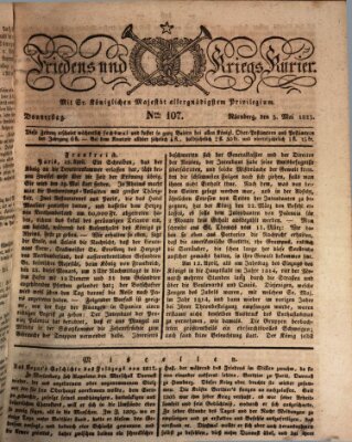 Der Friedens- u. Kriegs-Kurier (Nürnberger Friedens- und Kriegs-Kurier) Donnerstag 5. Mai 1825