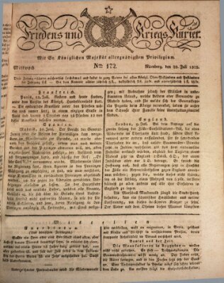 Der Friedens- u. Kriegs-Kurier (Nürnberger Friedens- und Kriegs-Kurier) Mittwoch 20. Juli 1825