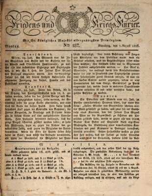 Der Friedens- u. Kriegs-Kurier (Nürnberger Friedens- und Kriegs-Kurier) Montag 7. August 1826