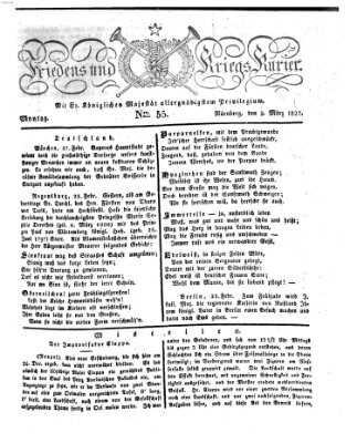 Der Friedens- u. Kriegs-Kurier (Nürnberger Friedens- und Kriegs-Kurier) Montag 5. März 1827