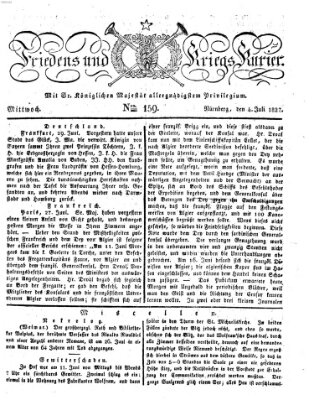 Der Friedens- u. Kriegs-Kurier (Nürnberger Friedens- und Kriegs-Kurier) Mittwoch 4. Juli 1827