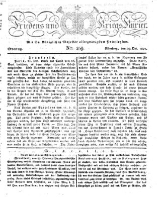 Der Friedens- u. Kriegs-Kurier (Nürnberger Friedens- und Kriegs-Kurier) Montag 29. Oktober 1827