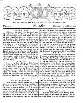 Der Friedens- u. Kriegs-Kurier (Nürnberger Friedens- und Kriegs-Kurier) Montag 19. November 1827