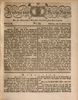 Der Friedens- u. Kriegs-Kurier (Nürnberger Friedens- und Kriegs-Kurier) Mittwoch 20. Februar 1828
