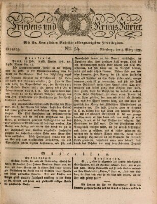 Der Friedens- u. Kriegs-Kurier (Nürnberger Friedens- und Kriegs-Kurier) Montag 3. März 1828