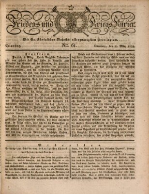 Der Friedens- u. Kriegs-Kurier (Nürnberger Friedens- und Kriegs-Kurier) Dienstag 11. März 1828