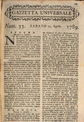 Gazzetta universale Samstag 25. April 1789