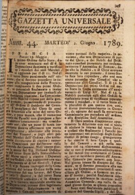 Gazzetta universale Dienstag 2. Juni 1789