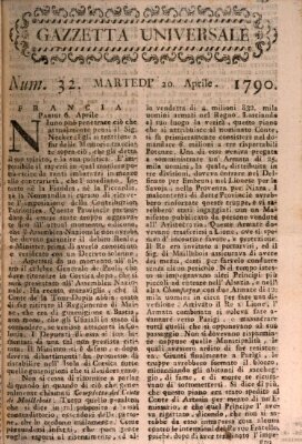 Gazzetta universale Dienstag 20. April 1790