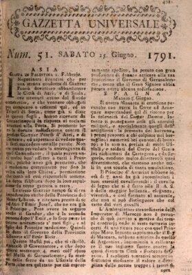 Gazzetta universale Samstag 25. Juni 1791