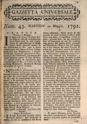 Gazzetta universale Dienstag 29. Mai 1792
