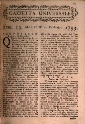 Gazzetta universale Dienstag 12. Februar 1793