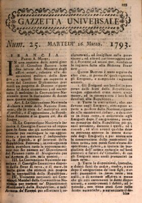 Gazzetta universale Dienstag 26. März 1793