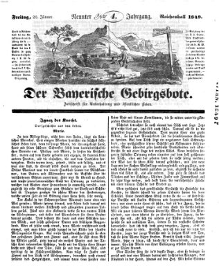 Der bayerische Gebirgsbote (Der Grenzbote) Freitag 26. Januar 1849