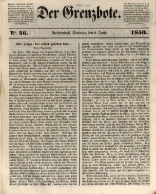 Der Grenzbote Sonntag 9. Juni 1850