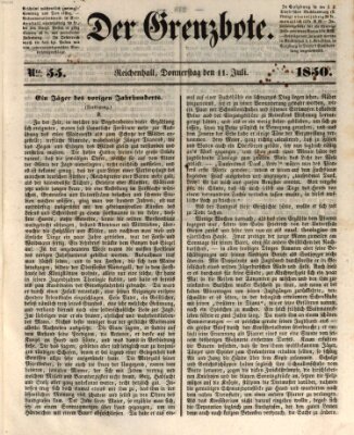 Der Grenzbote Donnerstag 11. Juli 1850