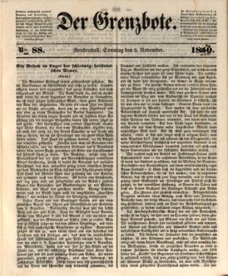 Der Grenzbote Sonntag 3. November 1850