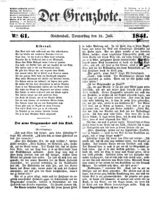 Der Grenzbote Donnerstag 31. Juli 1851