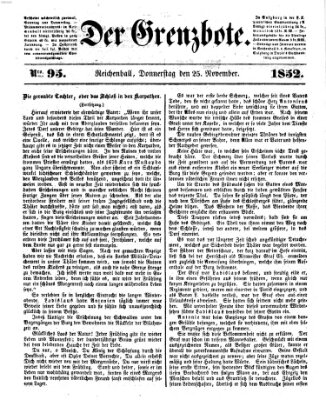 Der Grenzbote Donnerstag 25. November 1852