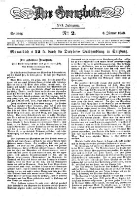 Der Grenzbote Sonntag 6. Januar 1856