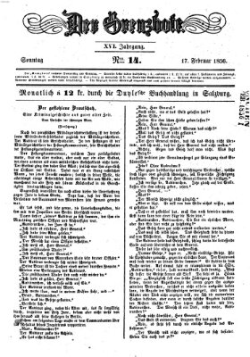 Der Grenzbote Sonntag 17. Februar 1856