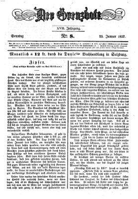 Der Grenzbote Sonntag 25. Januar 1857