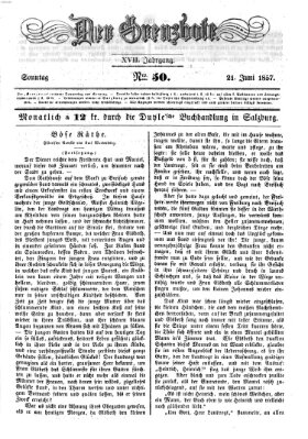 Der Grenzbote Sonntag 21. Juni 1857