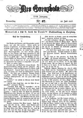 Der Grenzbote Donnerstag 16. Juli 1857